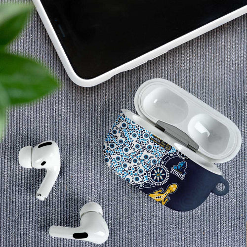 Gold Coast Titans NAIDOC Week 2026 AirPods Case Aboriginal Lizard Dot Painting - 50 Years of Deadly