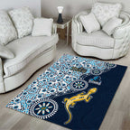 Gold Coast Titans NAIDOC Week 2026 Area Rug Aboriginal Lizard Dot Painting - 50 Years of Deadly