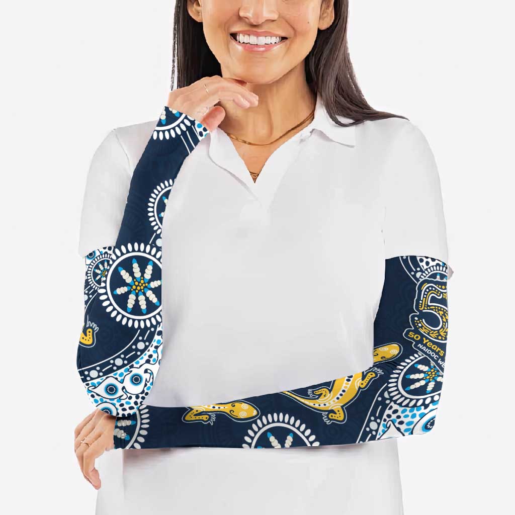 Gold Coast Titans NAIDOC Week 2026 Arm Sleeves Aboriginal Lizard Dot Painting - 50 Years of Deadly
