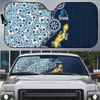 Gold Coast Titans NAIDOC Week 2026 Auto Sun Shade Aboriginal Lizard Dot Painting - 50 Years of Deadly