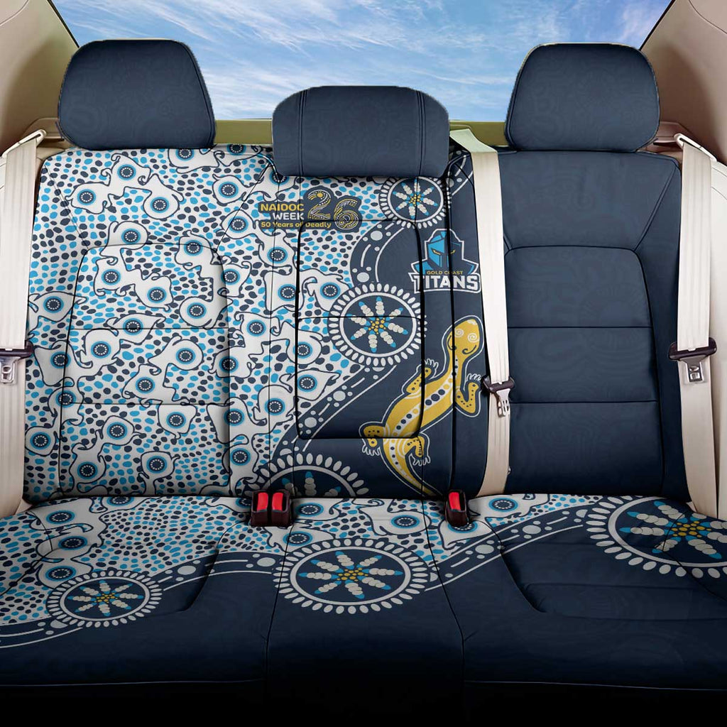 Gold Coast Titans NAIDOC Week 2026 Back Car Seat Cover Aboriginal Lizard Dot Painting - 50 Years of Deadly