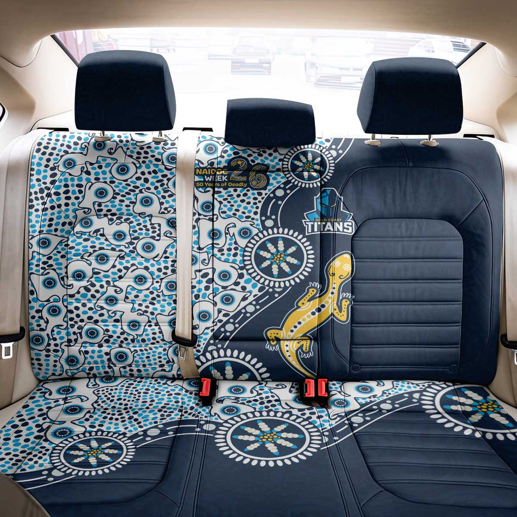 Gold Coast Titans NAIDOC Week 2026 Back Car Seat Cover Aboriginal Lizard Dot Painting - 50 Years of Deadly