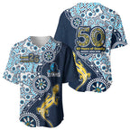 Gold Coast Titans NAIDOC Week 2026 Baseball Jersey Aboriginal Lizard Dot Painting - 50 Years of Deadly