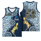 Gold Coast Titans NAIDOC Week 2026 Basketball Jersey Aboriginal Lizard Dot Painting - 50 Years of Deadly