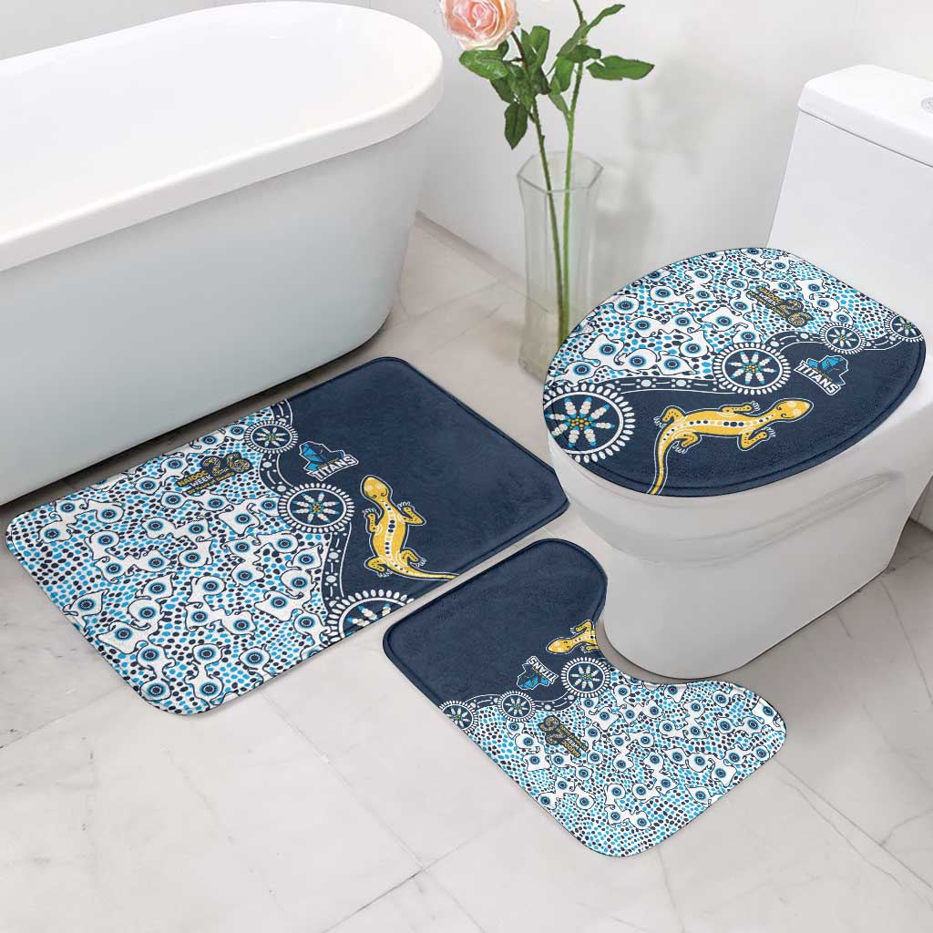 Gold Coast Titans NAIDOC Week 2026 Bathroom Set Aboriginal Lizard Dot Painting - 50 Years of Deadly