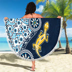 Gold Coast Titans NAIDOC Week 2026 Beach Blanket Aboriginal Lizard Dot Painting - 50 Years of Deadly