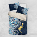 Gold Coast Titans NAIDOC Week 2026 Bedding Set Aboriginal Lizard Dot Painting - 50 Years of Deadly