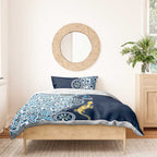Gold Coast Titans NAIDOC Week 2026 Bedding Set Aboriginal Lizard Dot Painting - 50 Years of Deadly