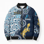 Gold Coast Titans NAIDOC Week 2026 Bomber Puffer Jacket Aboriginal Lizard Dot Painting - 50 Years of Deadly
