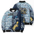 Gold Coast Titans NAIDOC Week 2026 Bomber Puffer Jacket Aboriginal Lizard Dot Painting - 50 Years of Deadly