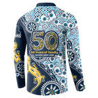 Gold Coast Titans NAIDOC Week 2026 Button Sweatshirt Aboriginal Lizard Dot Painting - 50 Years of Deadly