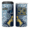 Gold Coast Titans NAIDOC Week 2026 4 in 1 Can Cooler Tumbler Aboriginal Lizard Dot Painting - 50 Years of Deadly