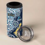 Gold Coast Titans NAIDOC Week 2026 4 in 1 Can Cooler Tumbler Aboriginal Lizard Dot Painting - 50 Years of Deadly