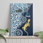 Gold Coast Titans NAIDOC Week 2026 Canvas Wall Art Aboriginal Lizard Dot Painting - 50 Years of Deadly
