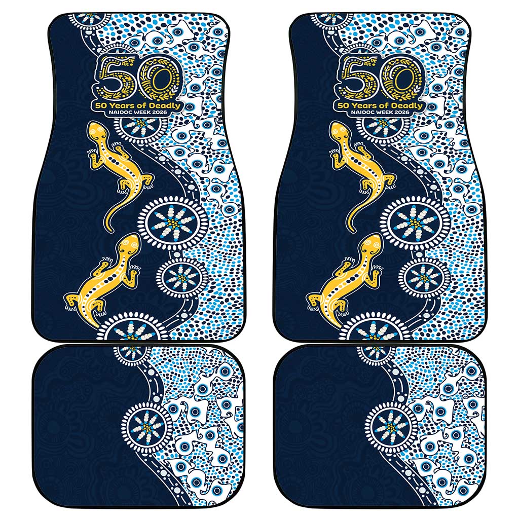 Gold Coast Titans NAIDOC Week 2026 Car Mats Aboriginal Lizard Dot Painting - 50 Years of Deadly