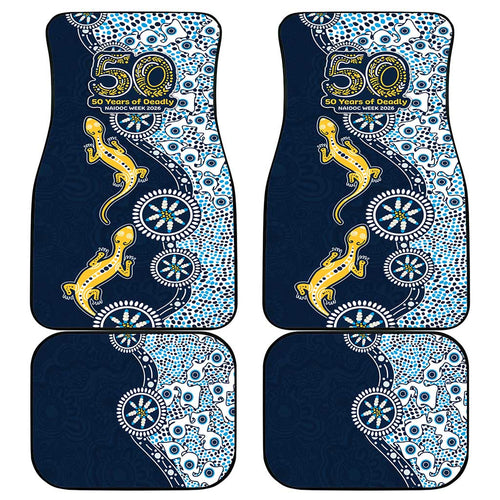 Gold Coast Titans NAIDOC Week 2026 Car Mats Aboriginal Lizard Dot Painting - 50 Years of Deadly