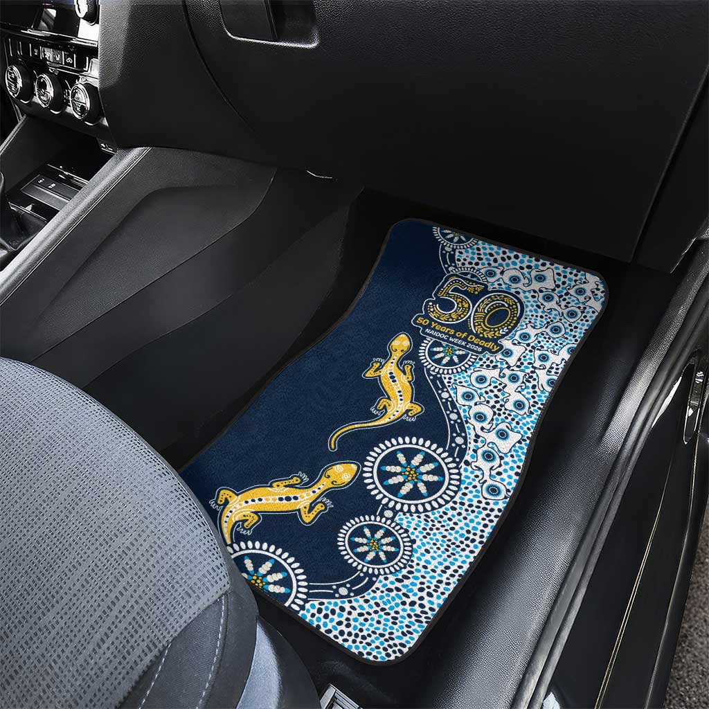 Gold Coast Titans NAIDOC Week 2026 Car Mats Aboriginal Lizard Dot Painting - 50 Years of Deadly