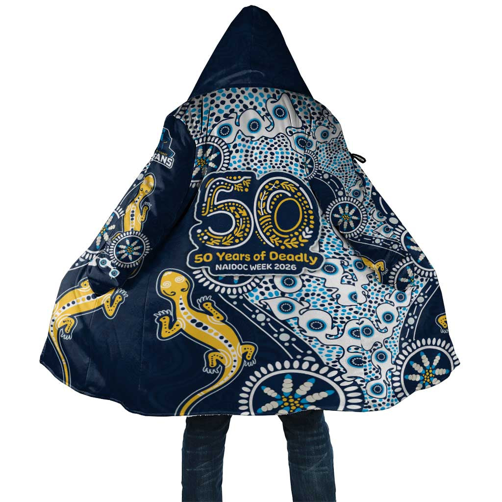 Gold Coast Titans NAIDOC Week 2026 Cloak Aboriginal Lizard Dot Painting - 50 Years of Deadly
