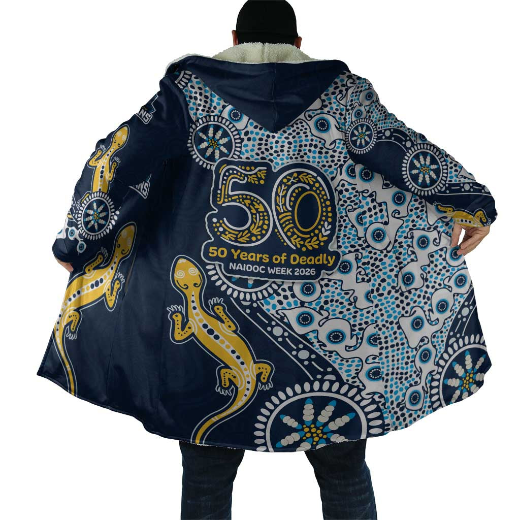 Gold Coast Titans NAIDOC Week 2026 Cloak Aboriginal Lizard Dot Painting - 50 Years of Deadly