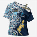 Gold Coast Titans NAIDOC Week 2026 Cross Shoulder Shirt Aboriginal Lizard Dot Painting - 50 Years of Deadly