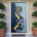 Gold Coast Titans NAIDOC Week 2026 Door Cover Aboriginal Lizard Dot Painting - 50 Years of Deadly
