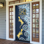 Gold Coast Titans NAIDOC Week 2026 Door Cover Aboriginal Lizard Dot Painting - 50 Years of Deadly
