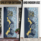 Gold Coast Titans NAIDOC Week 2026 Door Cover Aboriginal Lizard Dot Painting - 50 Years of Deadly