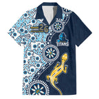 Gold Coast Titans NAIDOC Week 2026 Family Matching Long Sleeve Bodycon Dress and Hawaiian Shirt Aboriginal Lizard Dot Painting - 50 Years of Deadly