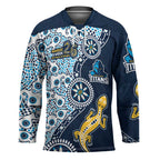 Gold Coast Titans NAIDOC Week 2026 Hockey Jersey Aboriginal Lizard Dot Painting - 50 Years of Deadly