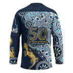 Gold Coast Titans NAIDOC Week 2026 Hockey Jersey Aboriginal Lizard Dot Painting - 50 Years of Deadly