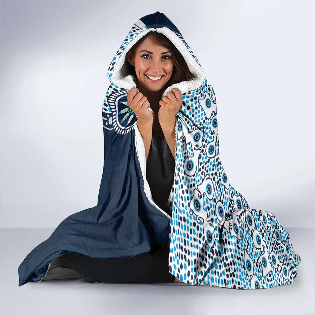 Gold Coast Titans NAIDOC Week 2026 Hooded Blanket Aboriginal Lizard Dot Painting - 50 Years of Deadly