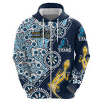 Gold Coast Titans NAIDOC Week 2026 Hoodie Aboriginal Lizard Dot Painting - 50 Years of Deadly