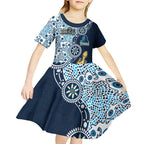 Gold Coast Titans NAIDOC Week 2026 Kid Short Sleeve Dress Aboriginal Lizard Dot Painting - 50 Years of Deadly