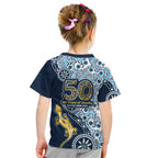 Gold Coast Titans NAIDOC Week 2026 Kid T Shirt Aboriginal Lizard Dot Painting - 50 Years of Deadly