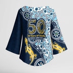 Gold Coast Titans NAIDOC Week 2026 Kimono Sleeve Blouse Aboriginal Lizard Dot Painting - 50 Years of Deadly
