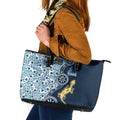 Gold Coast Titans NAIDOC Week 2026 Leather Tote Bag Aboriginal Lizard Dot Painting - 50 Years of Deadly