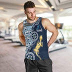 Gold Coast Titans NAIDOC Week 2026 Men Tank Top Aboriginal Lizard Dot Painting - 50 Years of Deadly