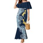 Gold Coast Titans NAIDOC Week 2026 Mermaid Dress Aboriginal Lizard Dot Painting - 50 Years of Deadly