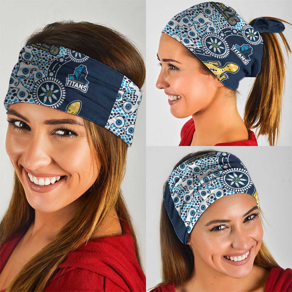 Gold Coast Titans NAIDOC Week 2026 Neck Gaiter Aboriginal Lizard Dot Painting - 50 Years of Deadly