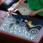 Gold Coast Titans NAIDOC Week 2026 Puzzle Aboriginal Lizard Dot Painting - 50 Years of Deadly