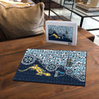 Gold Coast Titans NAIDOC Week 2026 Puzzle Aboriginal Lizard Dot Painting - 50 Years of Deadly