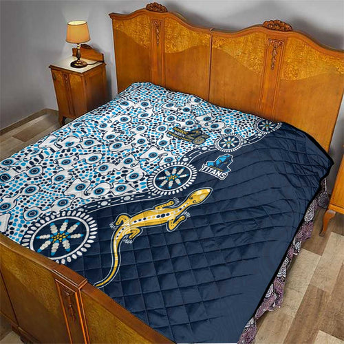 Gold Coast Titans NAIDOC Week 2026 Quilt Aboriginal Lizard Dot Painting - 50 Years of Deadly