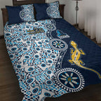 Gold Coast Titans NAIDOC Week 2026 Quilt Bed Set Aboriginal Lizard Dot Painting - 50 Years of Deadly
