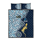 Gold Coast Titans NAIDOC Week 2026 Quilt Bed Set Aboriginal Lizard Dot Painting - 50 Years of Deadly