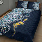 Gold Coast Titans NAIDOC Week 2026 Quilt Bed Set Aboriginal Lizard Dot Painting - 50 Years of Deadly
