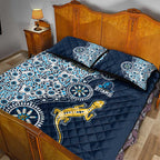 Gold Coast Titans NAIDOC Week 2026 Quilt Bed Set Aboriginal Lizard Dot Painting - 50 Years of Deadly
