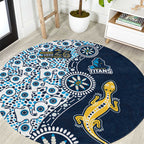 Gold Coast Titans NAIDOC Week 2026 Round Carpet Aboriginal Lizard Dot Painting - 50 Years of Deadly