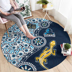 Gold Coast Titans NAIDOC Week 2026 Round Carpet Aboriginal Lizard Dot Painting - 50 Years of Deadly