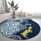 Gold Coast Titans NAIDOC Week 2026 Round Carpet Aboriginal Lizard Dot Painting - 50 Years of Deadly