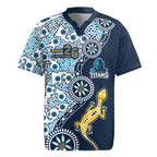 Gold Coast Titans NAIDOC Week 2026 Rugby Jersey Aboriginal Lizard Dot Painting - 50 Years of Deadly